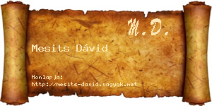 Mesits Dávid névjegykártya